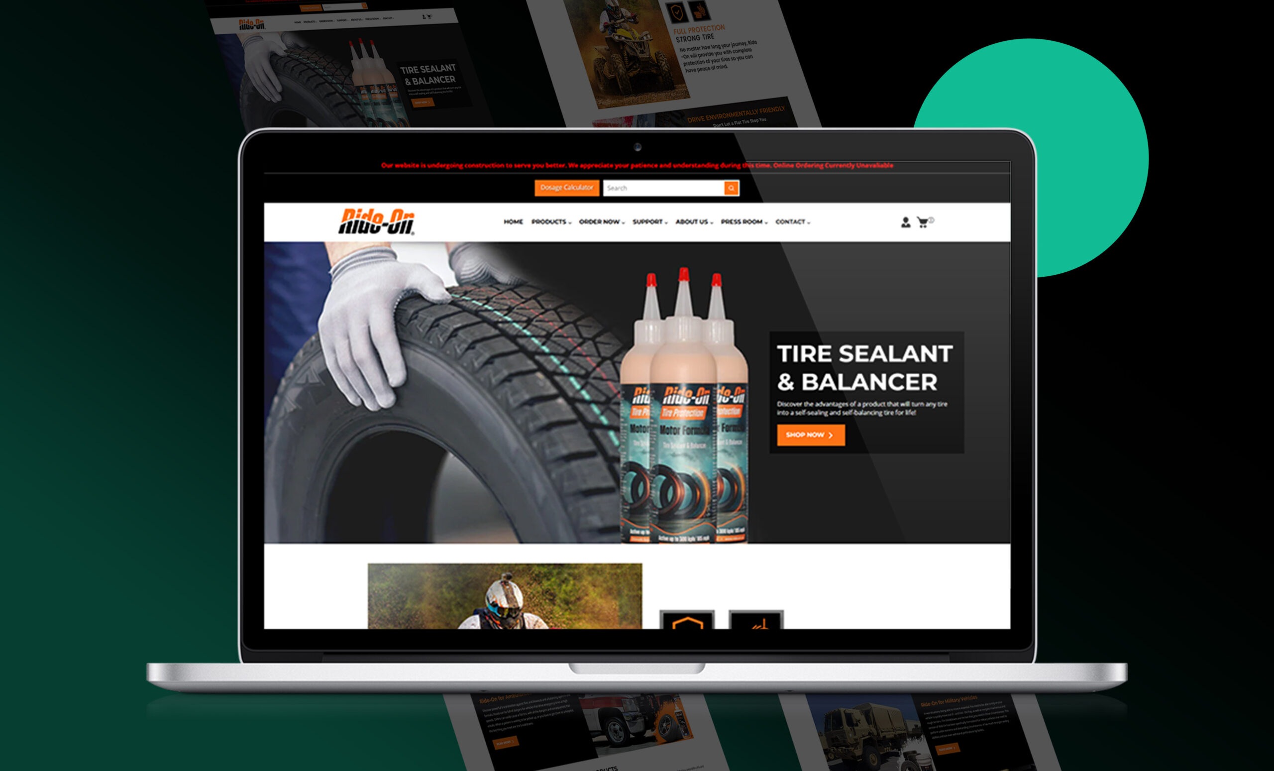 ride on web design portfolio